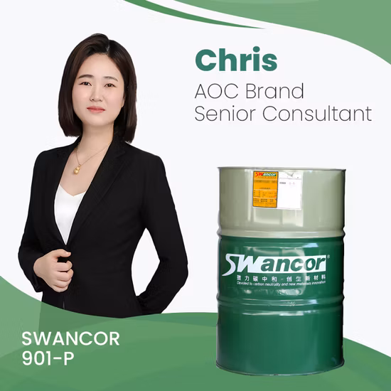 Resina vinilestere Swancor 901 per tubi in fibra di vetro, serbatoi di stoccaggio, desolforazione dei gas di combustione, industria siderurgica, industria chimica, industria petrolchimica